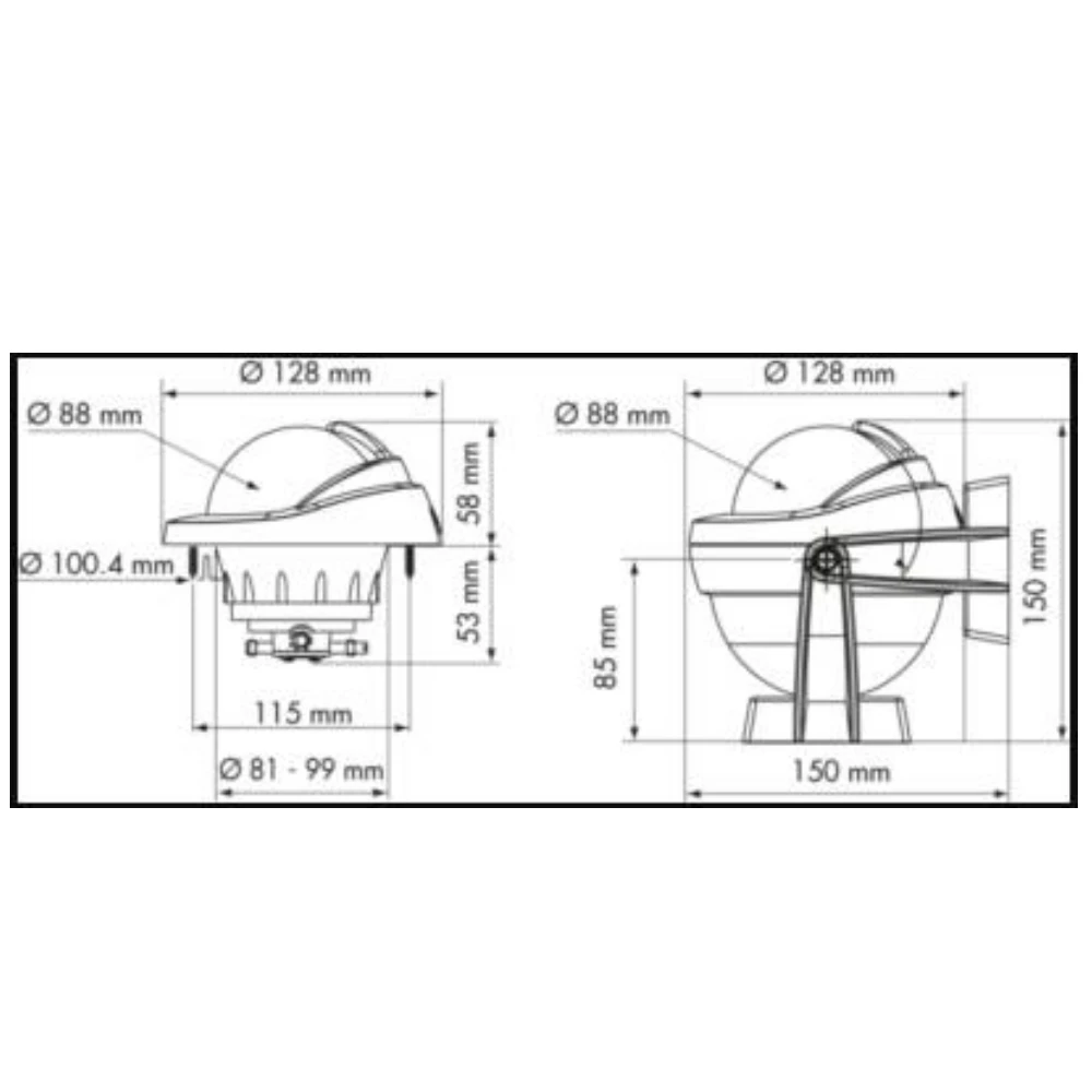 Offshore 95 Flushmount Black