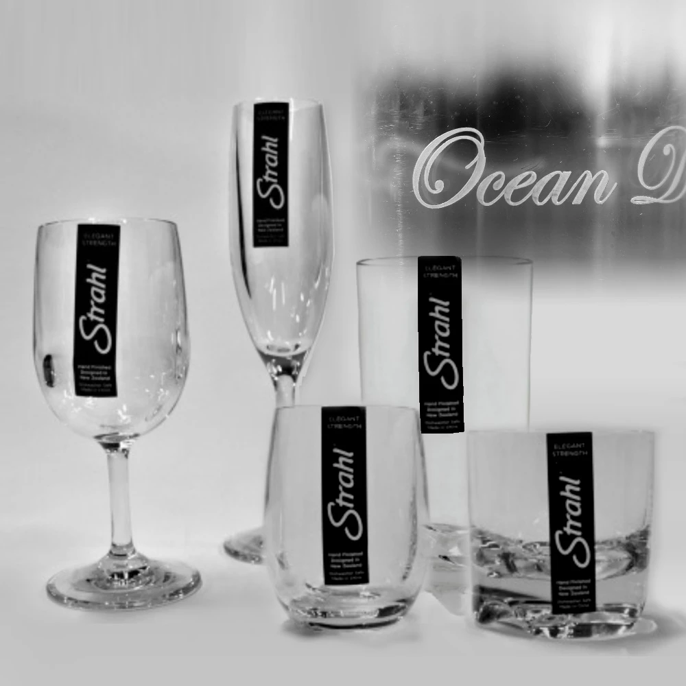 Force 4 Engraved Unbreakable Glass Set of 4 