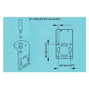 Glomex Glomeasy Stainless Steel L Masthead Bracket 