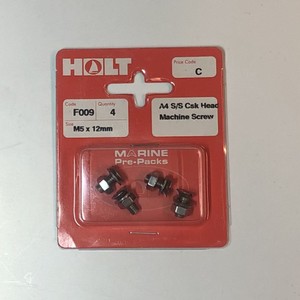 Stainless Steel A4 Counter Sunk Machine Screw M5 x 12mm
