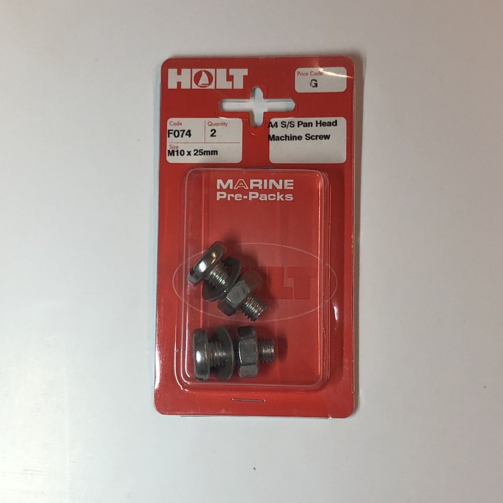 SS A4 Pan M/Screw M10x25