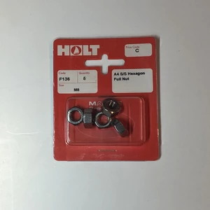 Marine Pre-Packs Stainless Steel A4.Hex/Full Nuts M8