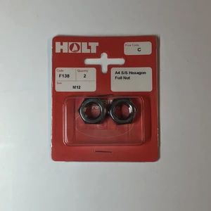 Marine Pre-Packs Stainless Steel A4 Hex Full Nuts M12 