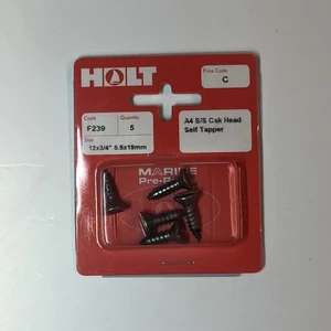 Force 4 Stainless Steel A4 Countersunk Head Self Tapping Screw 12