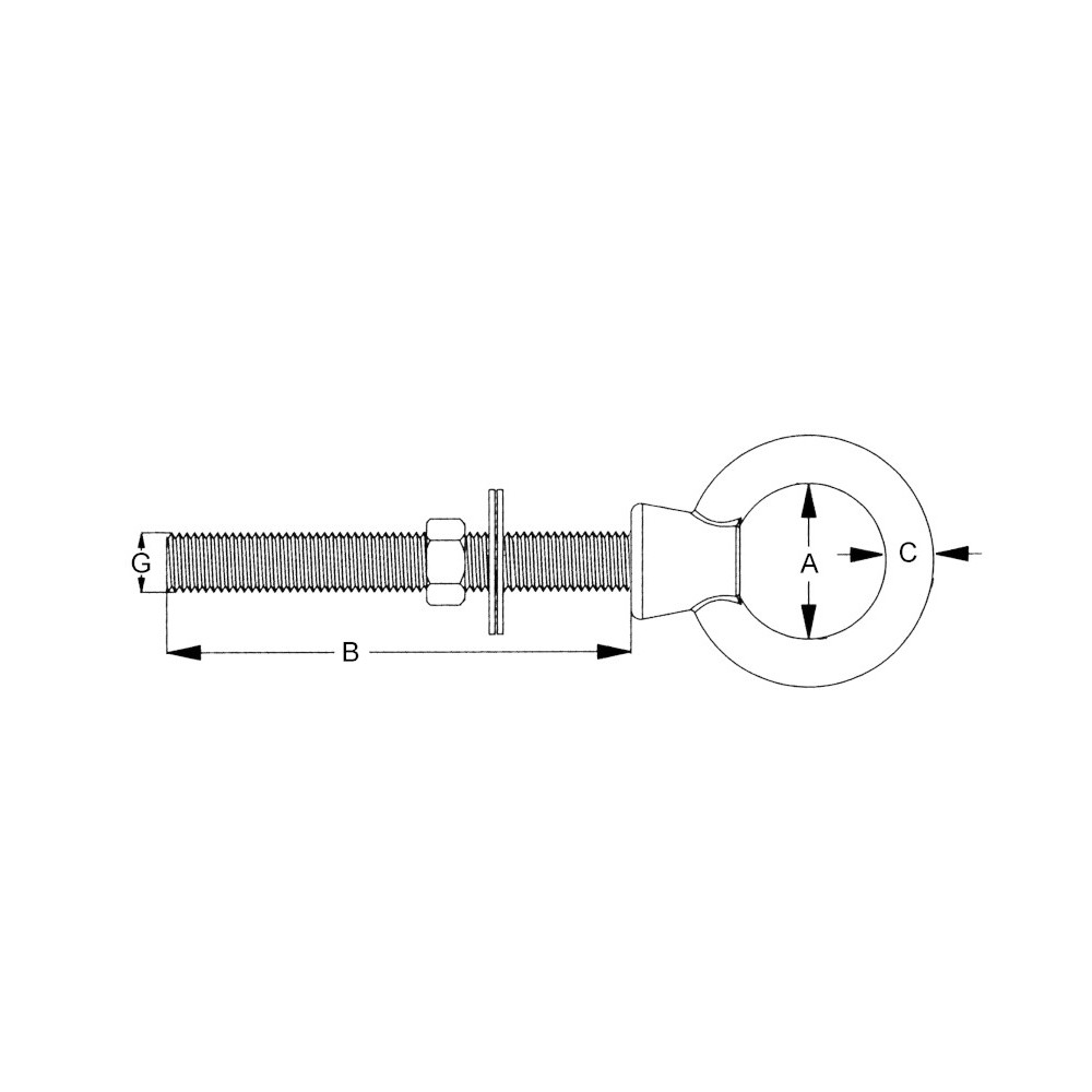 6mmx80mm Stainless Steel Eye Bolt