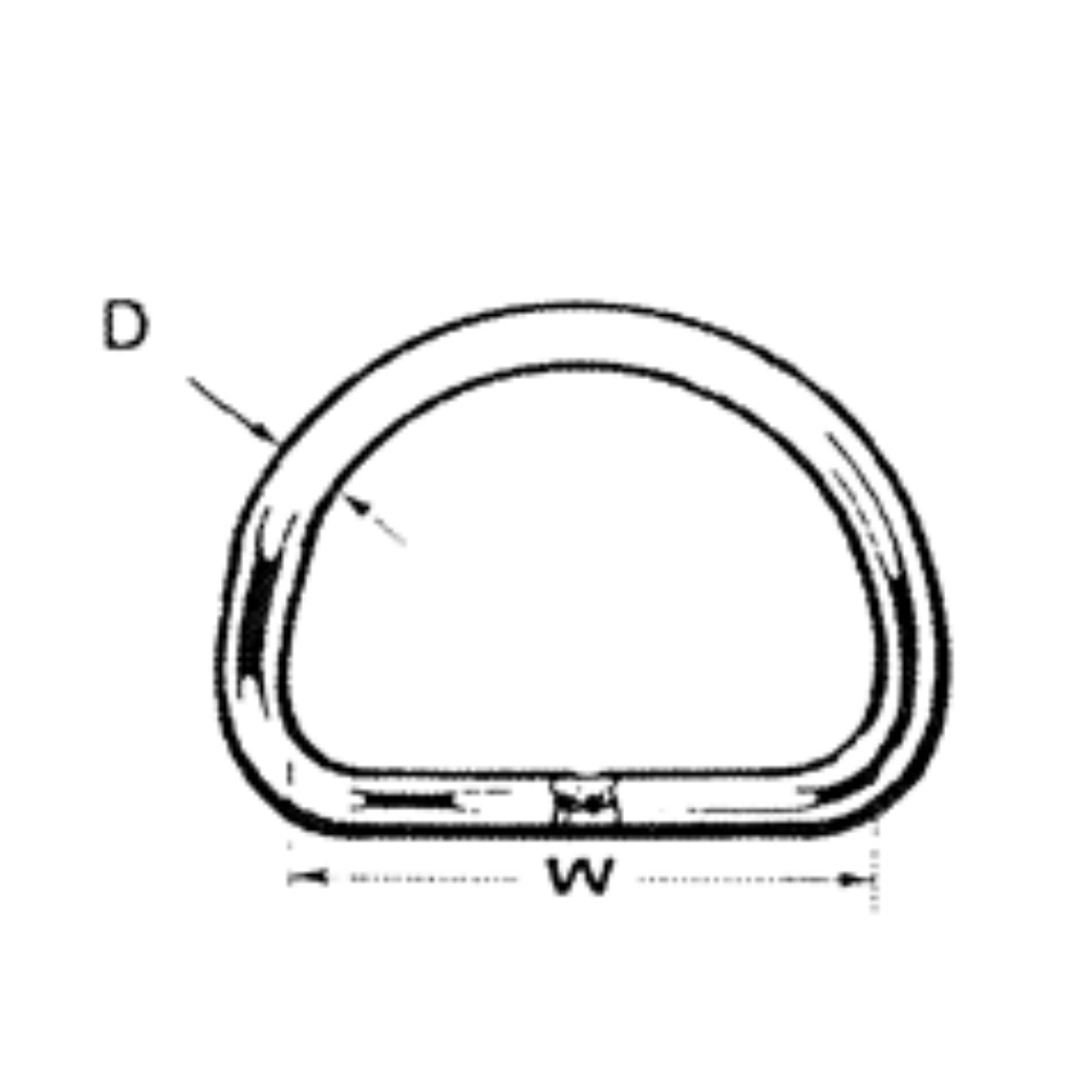 D-Ring Stainless Steel 5mm x 25mm (2pk)