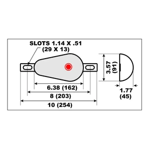 Performance Metals HD77A Aluminium Pear Shaped Anode 