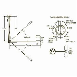 Veethree Fuel Level Sender for 4 - 24 Inch Deep Tanks 