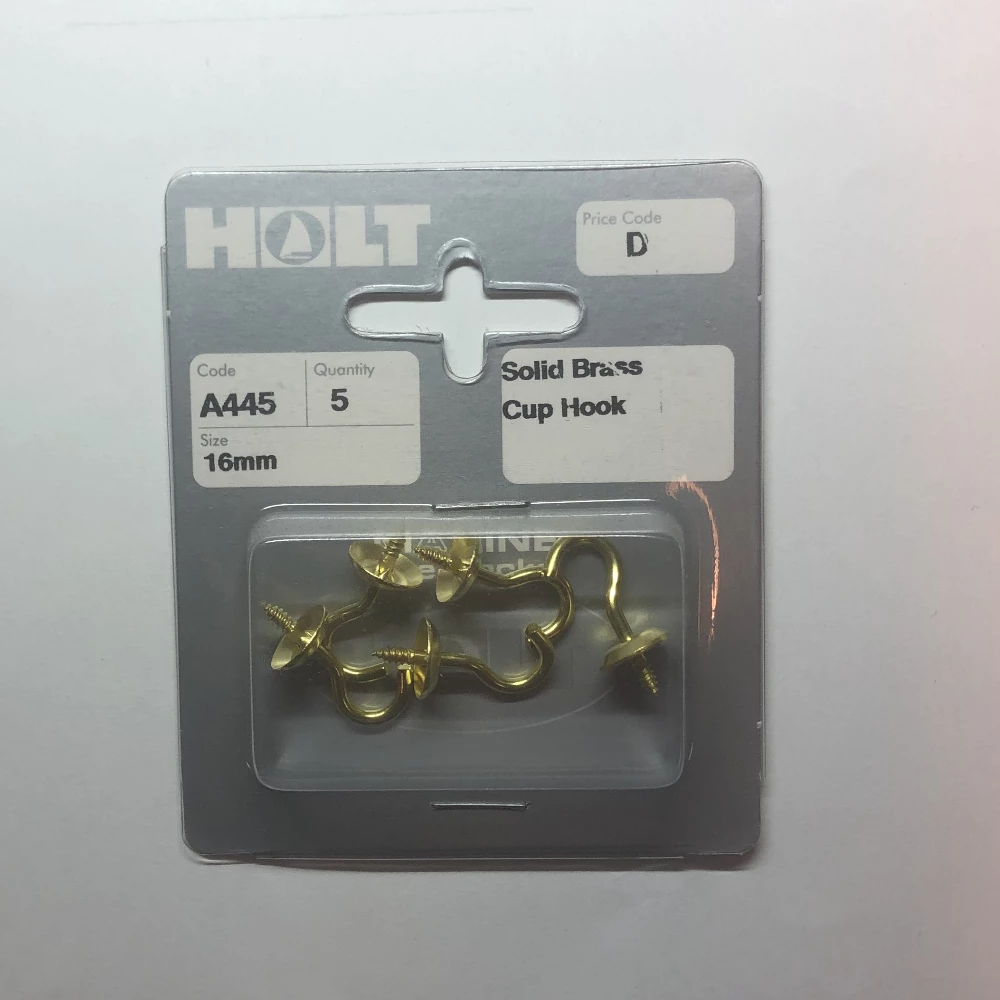 Holt 16mm Solid Brass Hook
