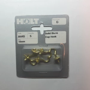 Holt 16mm Solid Brass Hook