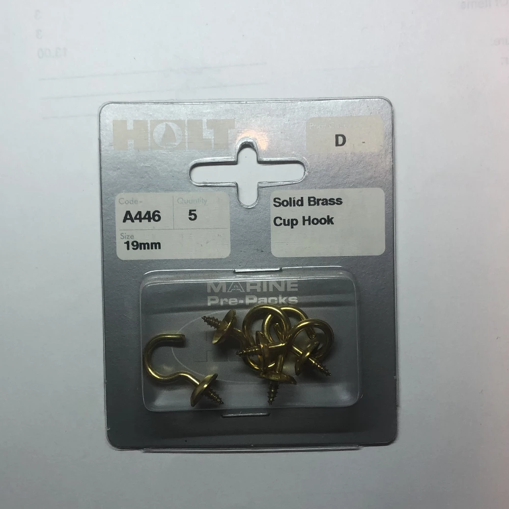 Holt 19mm Solid Brass Hook