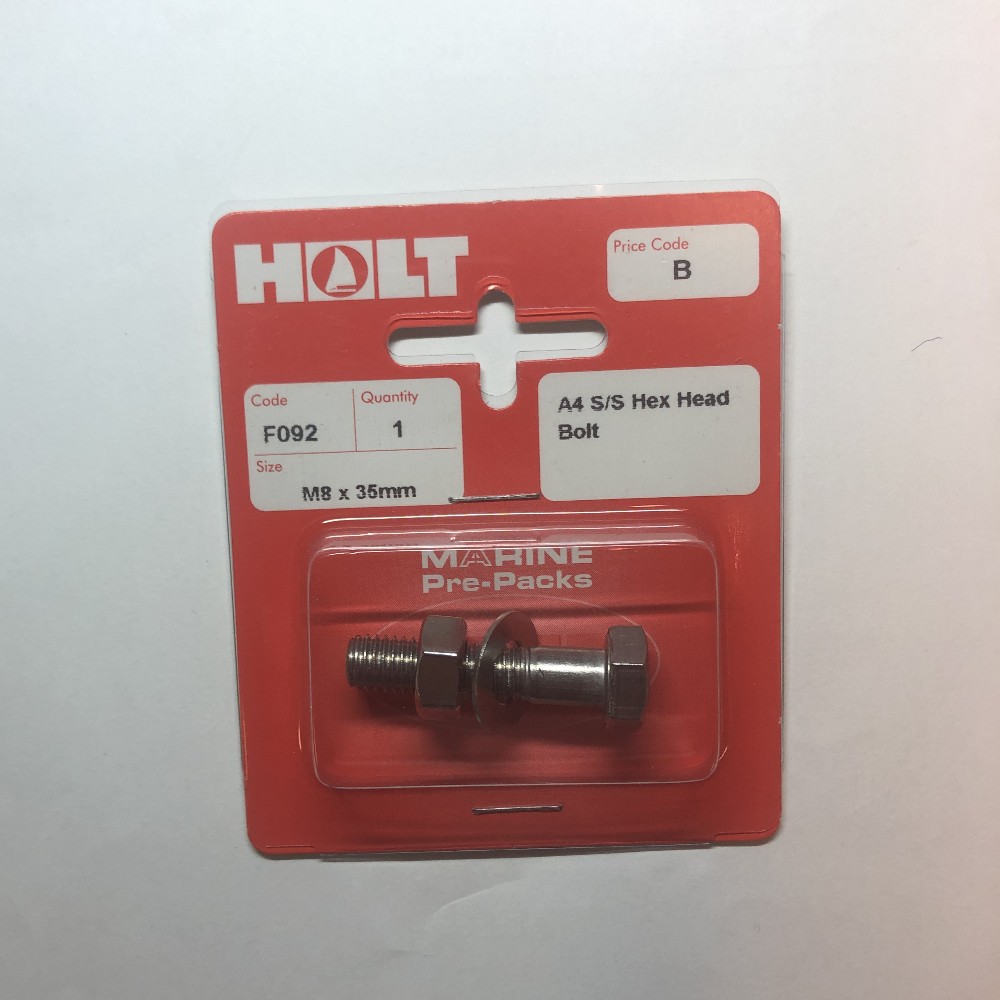 Stainless Steel A4 Hex Head Bolt M8x35