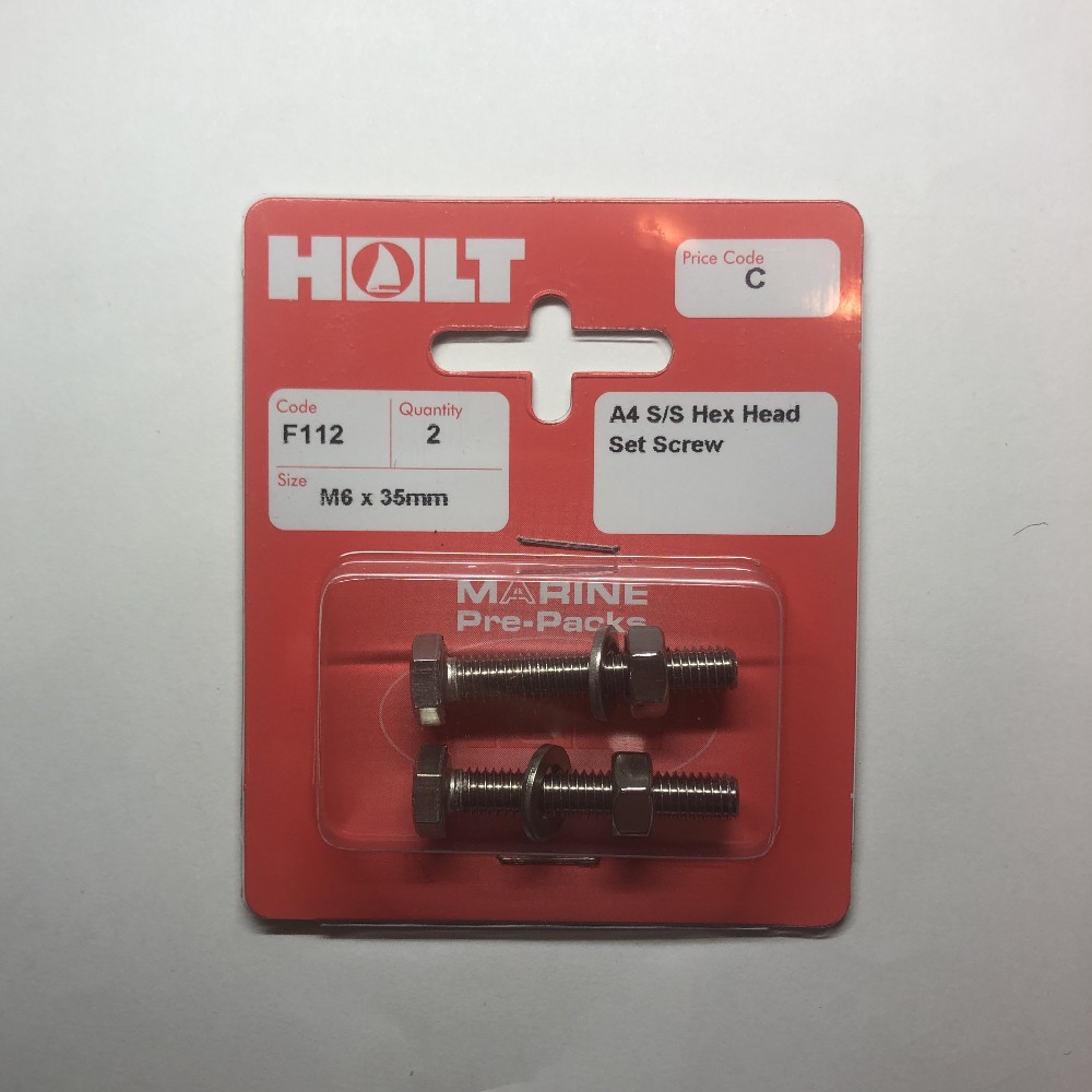 A4 Stainless Steel Hex Head Set Screw M6x35mm