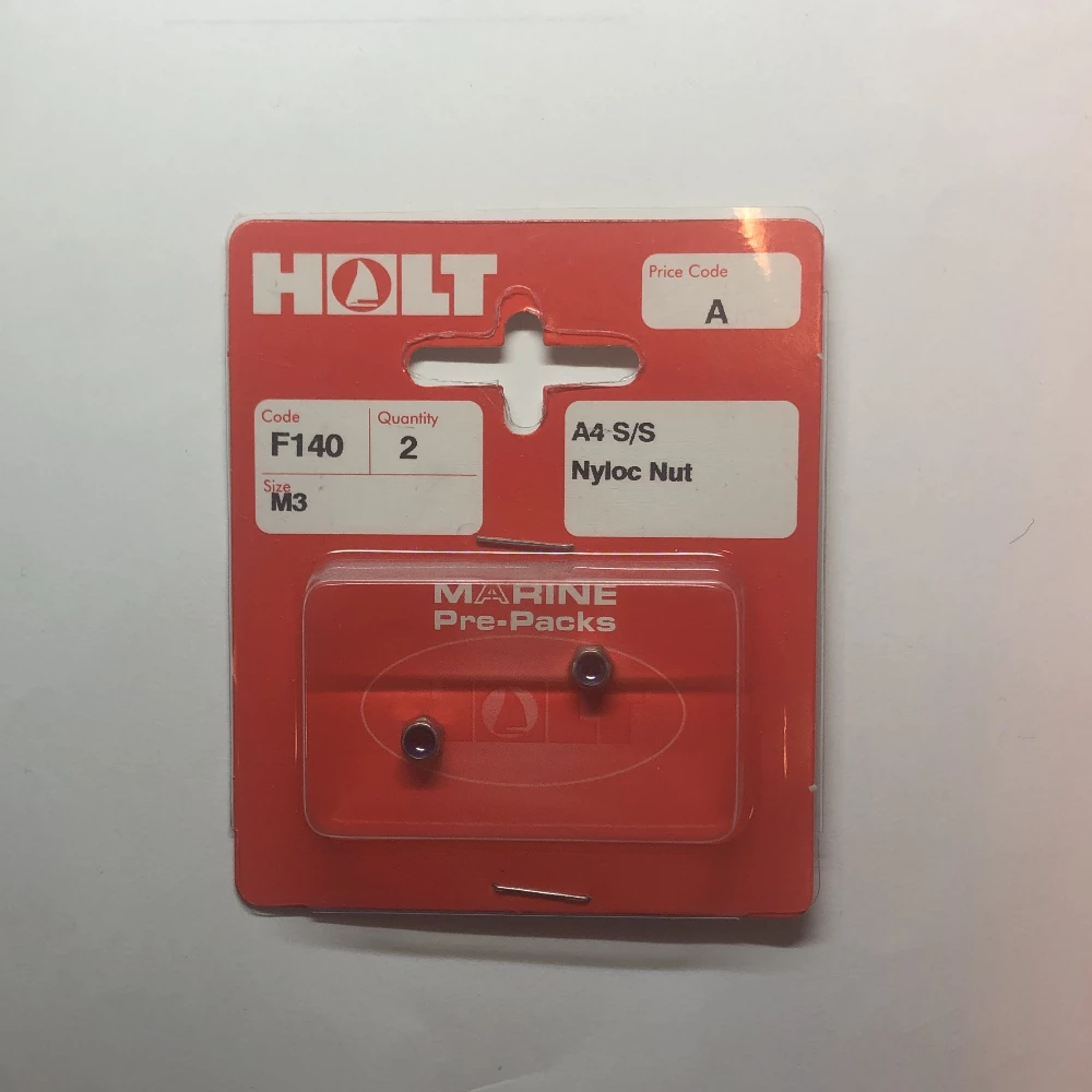 Marine Pre-Packs A4 Stainless Steel Nyloc Nuts M3