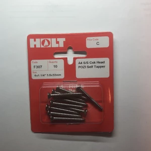 Force 4 A4 Countersunk Self Tapping Screw 6x1 1/4 