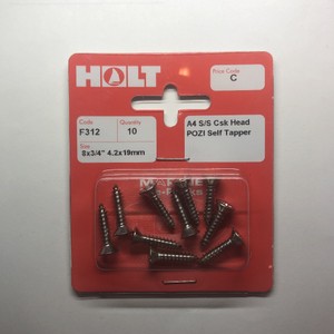 A4 CSK S/Tap 8x3/4 POZI