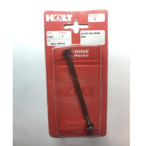 A4 Stainless Steel Hex Head Bolt M6x100