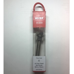 Stainless Steel A4 Hex Head Set Screw M12x75