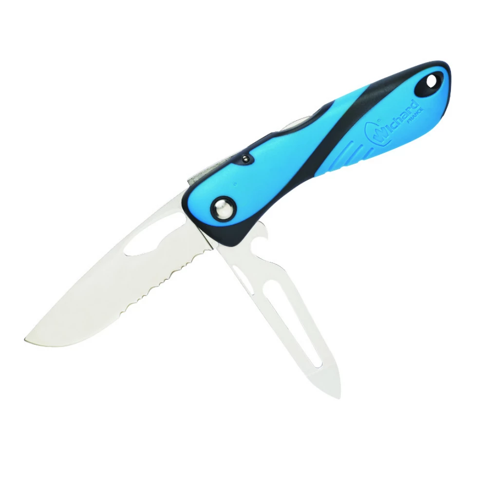 Wichard Offshore Knife - Serrated Blade/Shackle Key Blue