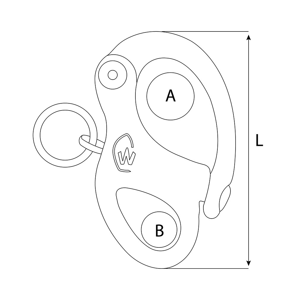 HR Snap Shackle Fixed Eye 35mm