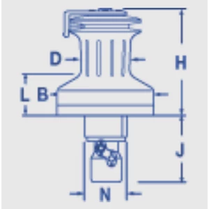 Andersen 72ST Hydraulic Winch Full Stainless Steel 1 Speed