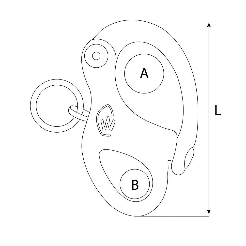 HR Snap Shackle Fixed Eye 70mm