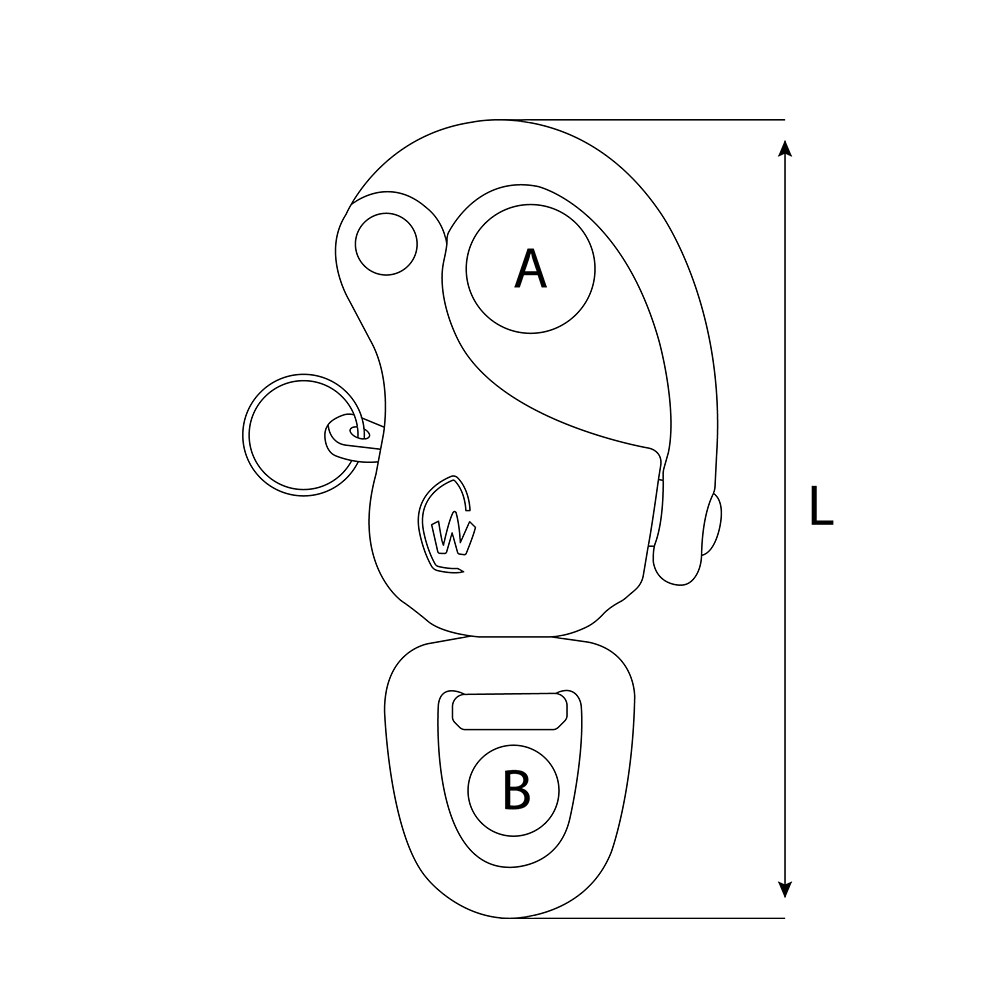 HR Snap Shackle Swivel Eye 90mm