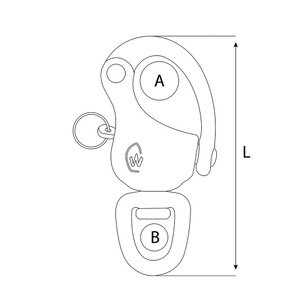 HR Snap Shackle Swivel Eye 90mm