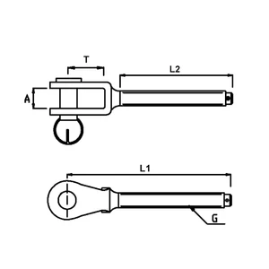 Blue Wave Swage forks 5/16 UNF LH Thread