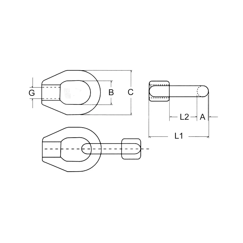 M8 Double Guardrail Eye