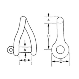 10mm Stainless Steel Twisted Shackle (1pk)