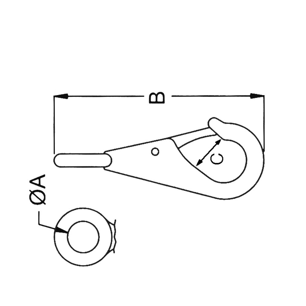 Fixed Eye Boat Snap 82mm (1pk)