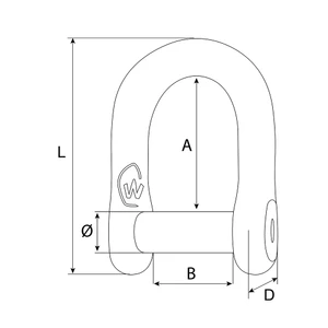 Wichard 12MM D ALLEN KEY SHACKLE