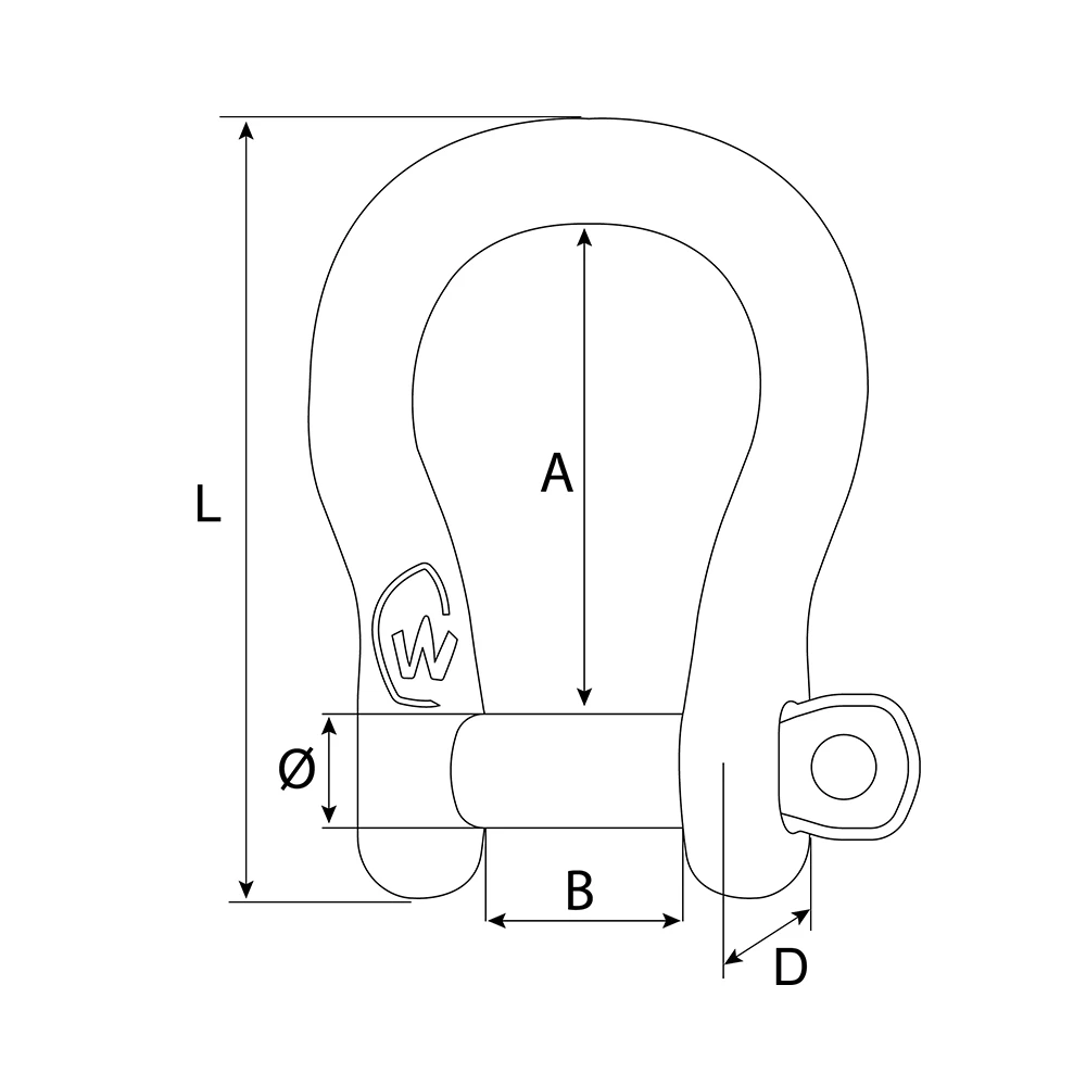 10MM BOW CAPTIVE PIN SHAC