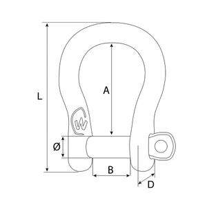 Wichard 10MM BOW CAPTIVE PIN SHAC 