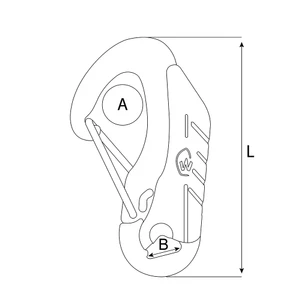 Wichard Double Safety Hook 115mm Yellow