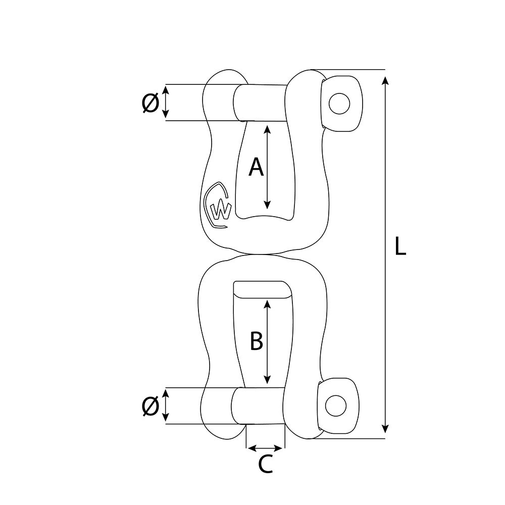 80mm Swivel Fork+Fork Sha