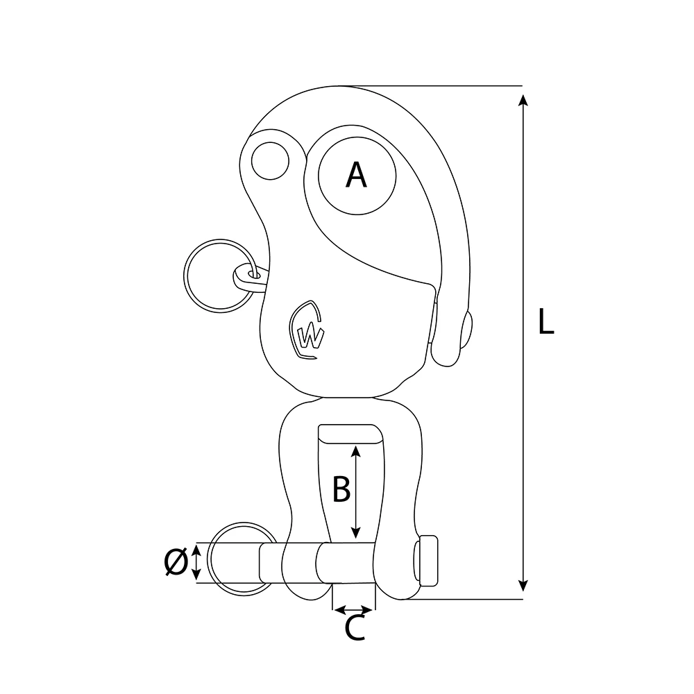 70MM "HR" SNAP SHACKLE: S