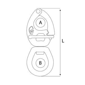 Wichard Forged Swivel Bail Quick Release Snap Shackle 80mm