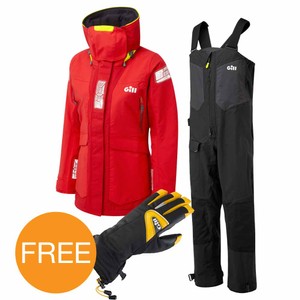 OS2 Red Offshore Suit & Helmsman Gloves
