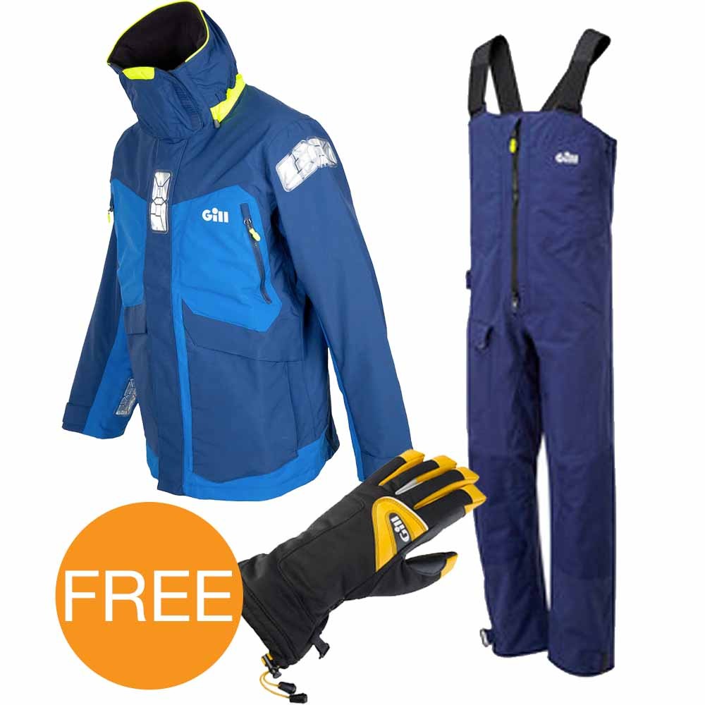 OS2 Blue Offshore Suit + Helmsman Gloves