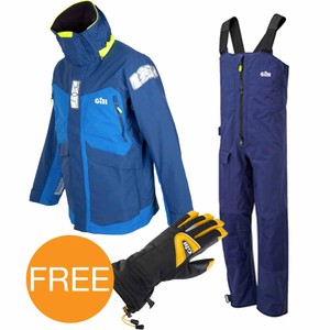 OS2 Blue Offshore Suit + Helmsman Gloves