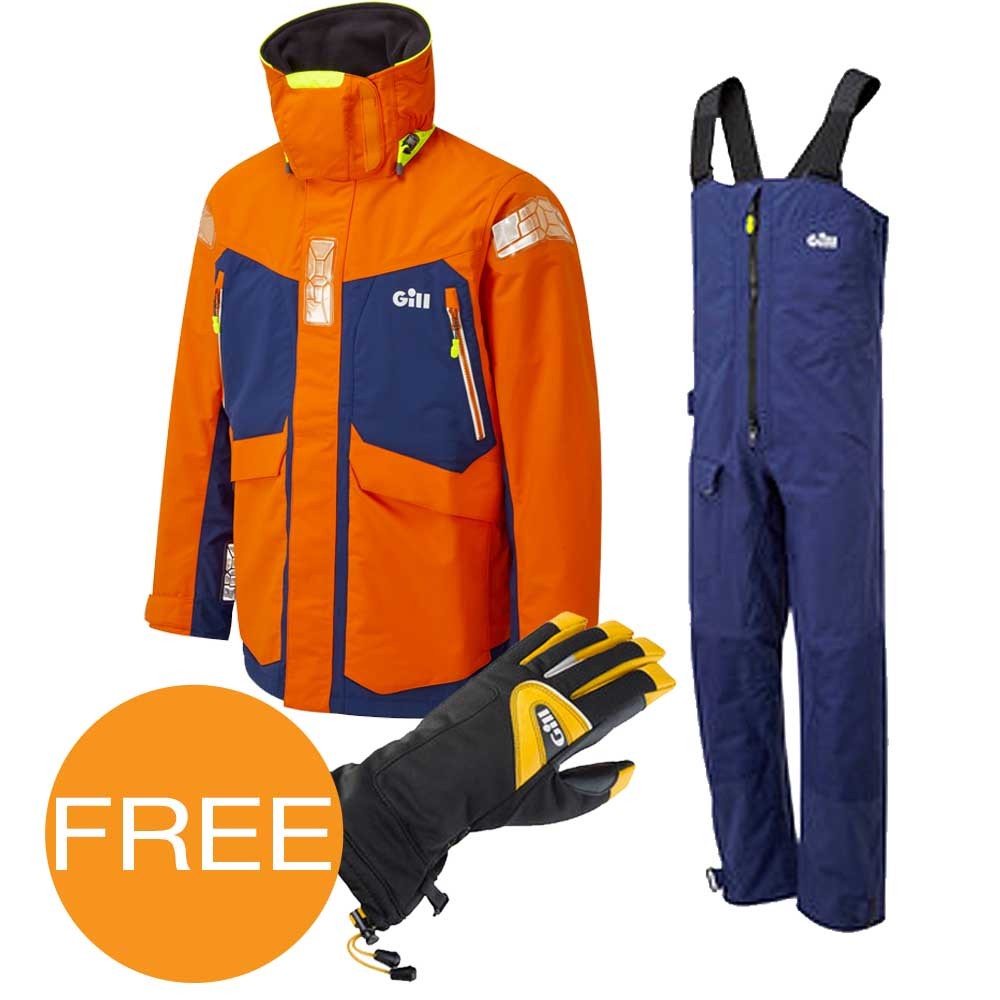 OS2 Offshore Suit Tango/Dark Blue + Helmsman Gloves