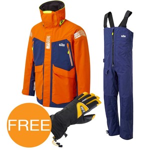 OS2 Offshore Suit Tango/Dark Blue + Helmsman Gloves