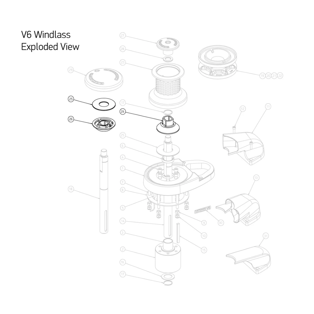Lewmar V6 Windlass Spares 
