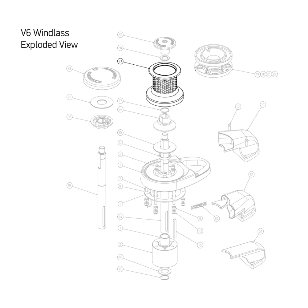 Lewmar V6 Windlass Spares 