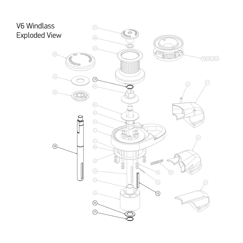 Lewmar V6 Windlass Spares 