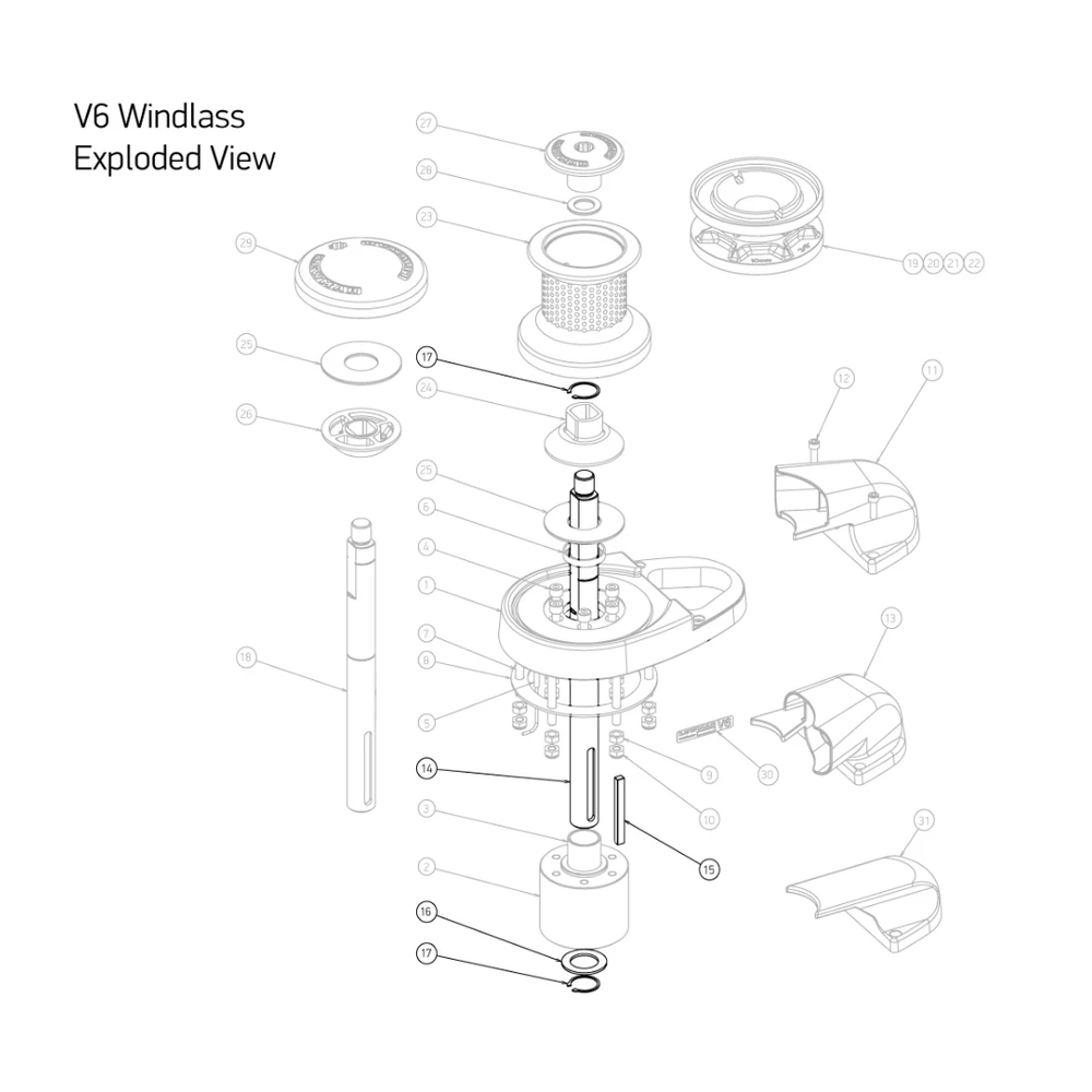 Lewmar V6 Windlass Spares 