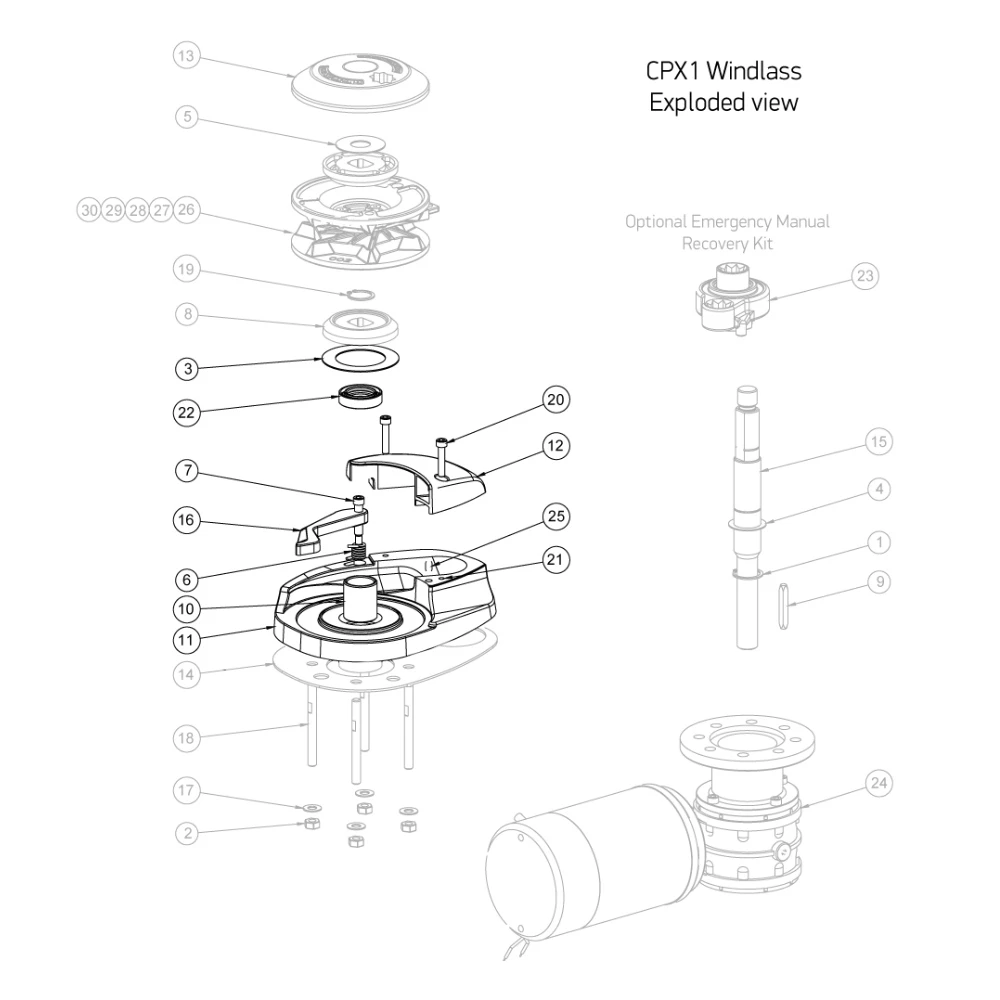 Lewmar CPX Windlass Spares