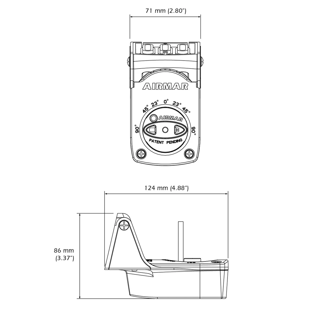 Airmar TM150M 300W Transom Mount Chirp Transducer